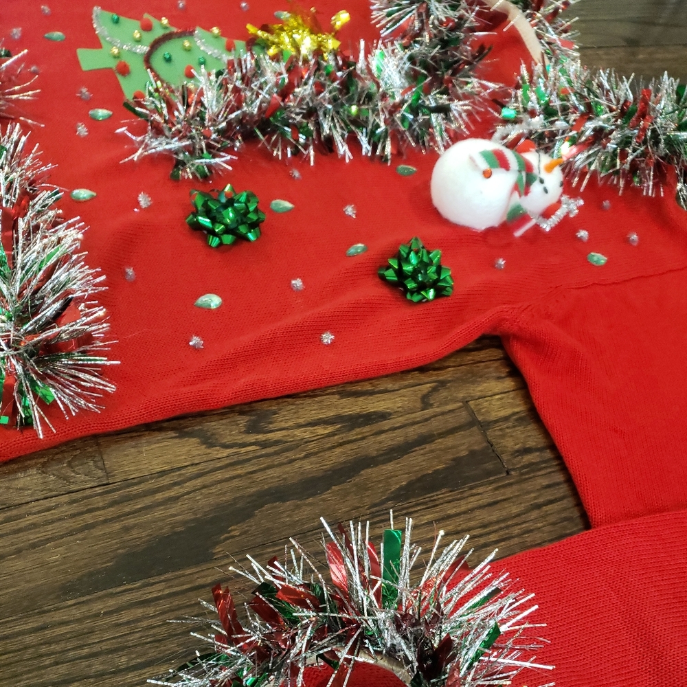 Festive Ugly Christmas Sweater / Sweater Dress, si - Picture 2 of 4
